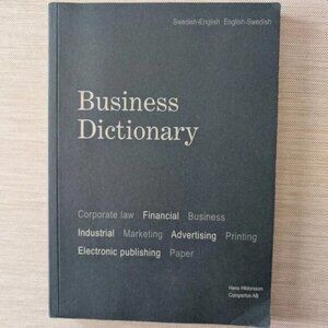 Swedish-English English-Swedish Business Dictionary - Svensk-Engelsk Ordbok EUC